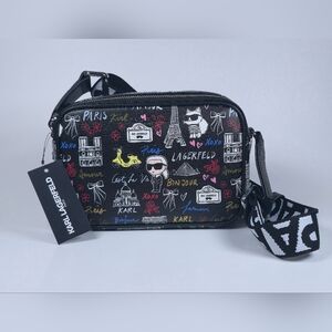 Karl Lagerfeld Paris Maybelle Crossbody Bag With Doodle Print